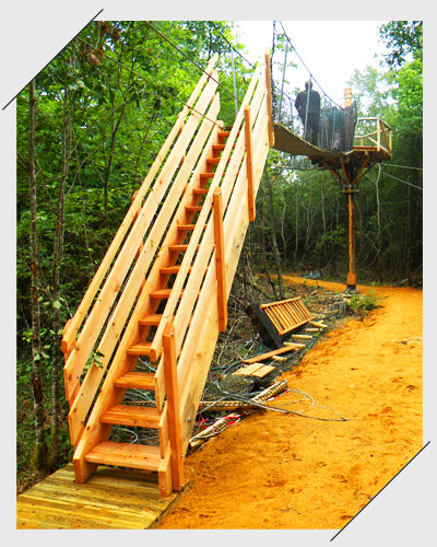 passerelle construire parc foret