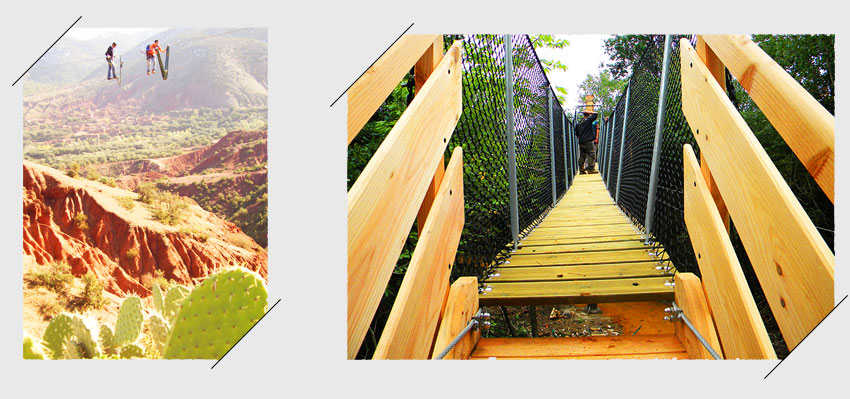 passerelle construction accrobranche